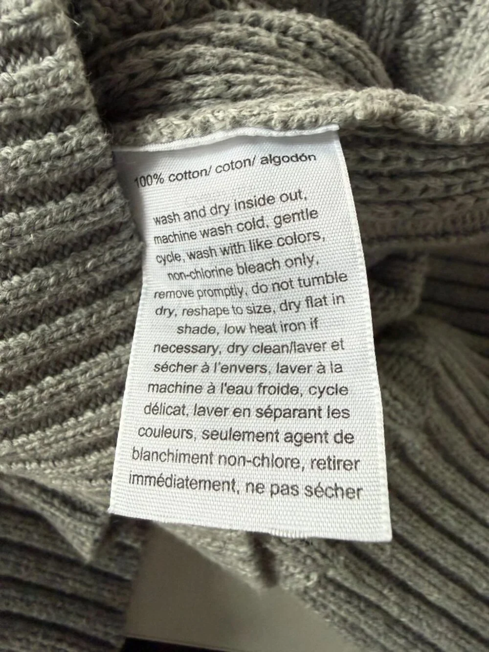 Tommy Hilfiger Men’s Cable Knit Sweater Small Gray Pink Colorblock Cotton